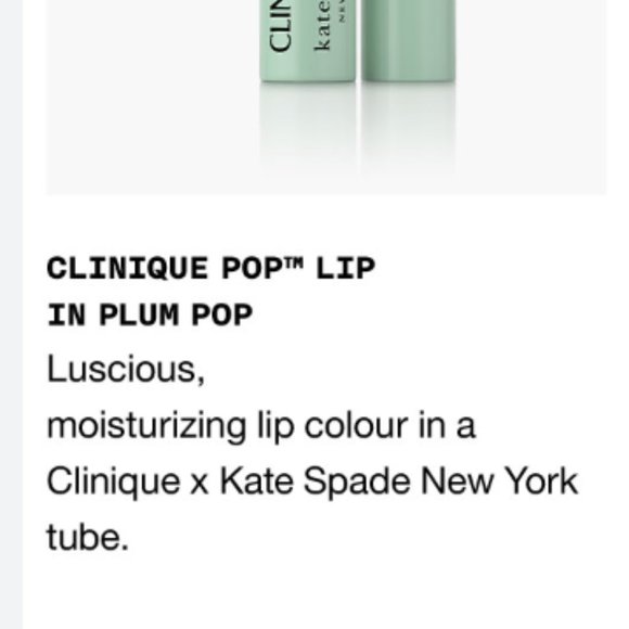 kate spade x clinique pop lip lipstick in plum pop pink nwot - Picture 3 of 9